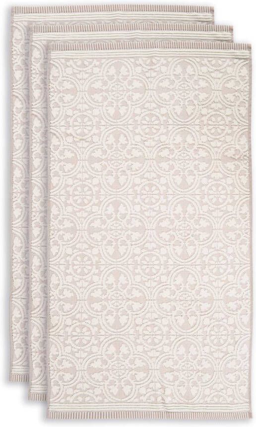 Pip Studio Tile de Pip Handdoek 55 x 100 cm Set van 3 Khaki