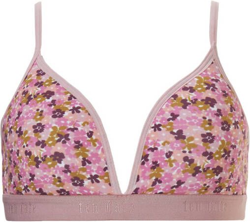 ten Cate Basic teens gebloemde voorgevormde tienerbh roze