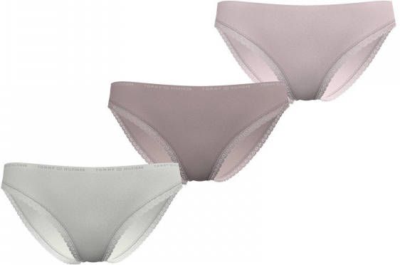 Tommy Hilfiger slip(set van 3)grijs/zachtroze