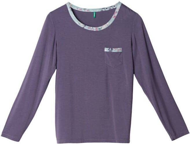 Palmers Pyjamashirt uit de serie Leafy Nights Lila