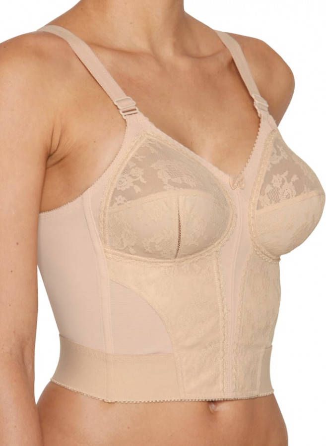 Triumph Lange bh met elastisch kant aan de zoom Nude